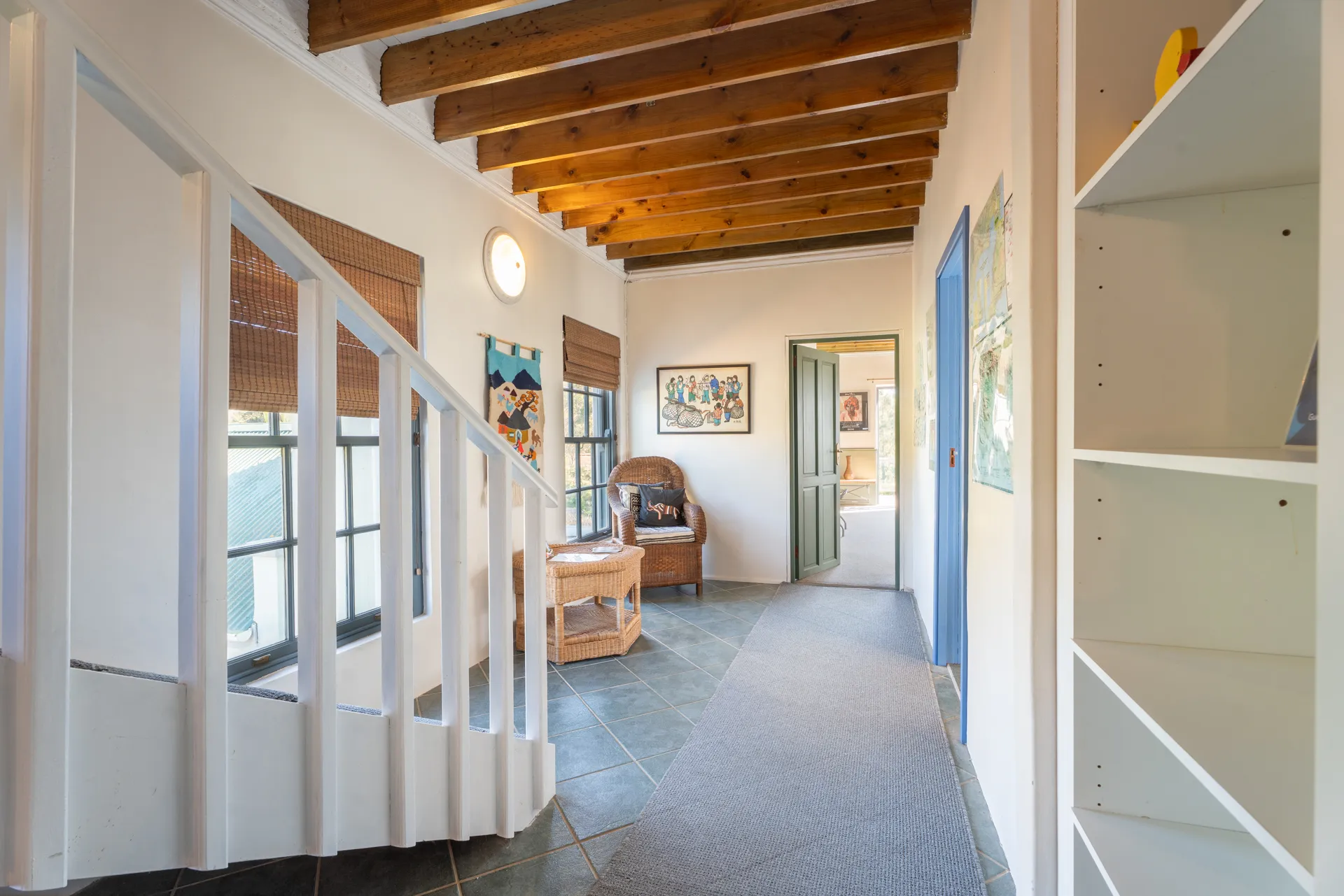 Staircase landing inside the Peace Valley guest house