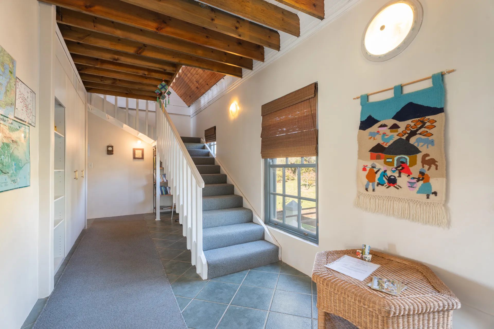 Light-filled interior landing at Peace Valley
